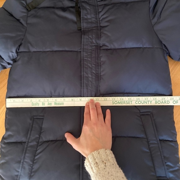 Dualist Stella Coat Womens T1 Navy Hooded Long Puffer Parka Synthetic Insulated - Picture 12 of 16